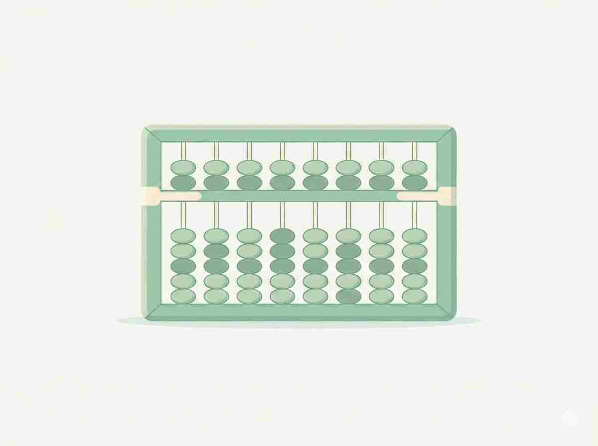 Chinese abacus graphic for learning numbers